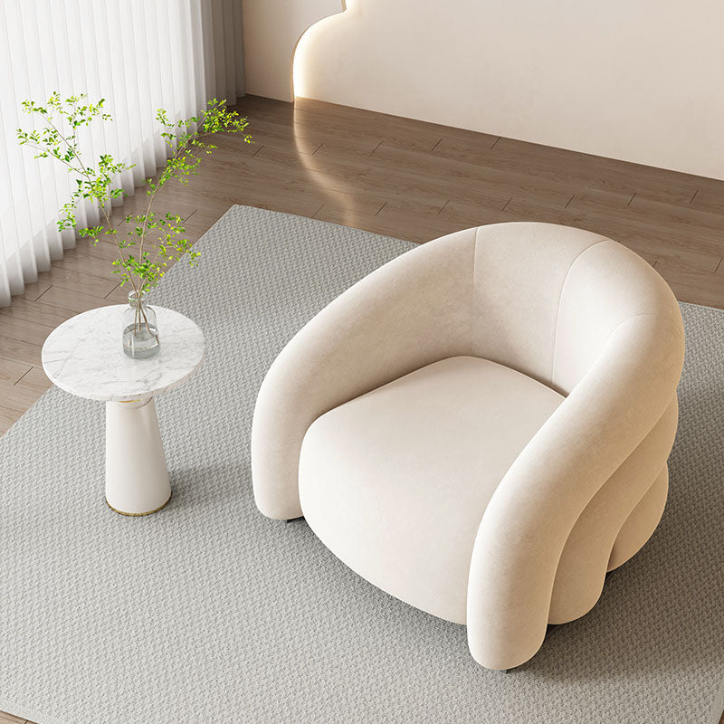 Classic U18 Armchair, White Velvet